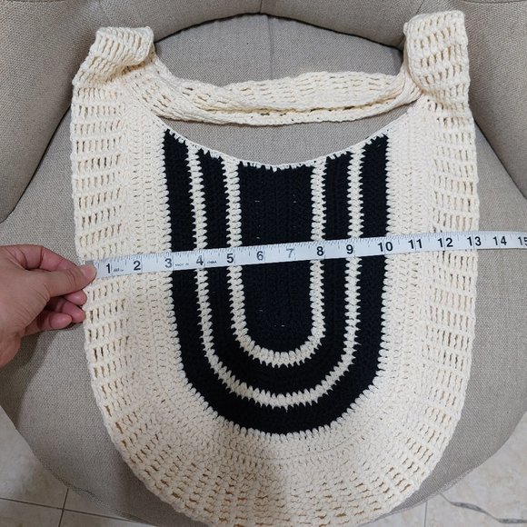 URBAN ORIGINALS Valley Crochet Handmade Bags One Handle Hobo Tote bag VEGAN - Picture 4 of 7